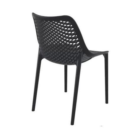 Pack 4 Sillas Bardo Negras| Resistente para Interior y Exterior-3