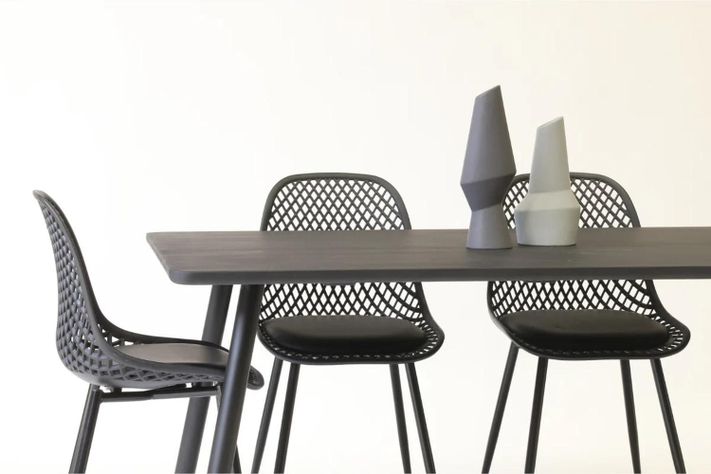 Pack 4 Sillas Grillet Negras | Resistentes y Cómodas | Comedor/Living-3