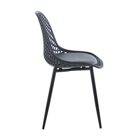 Pack 4 Sillas Grillet Negras | Resistentes y Cómodas | Comedor/Living-5