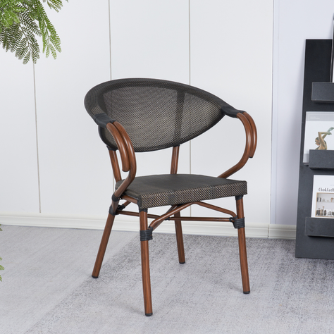 Silla Parisina Lyon Café | Reposabrazos | Resistencia al Aire Libre-1