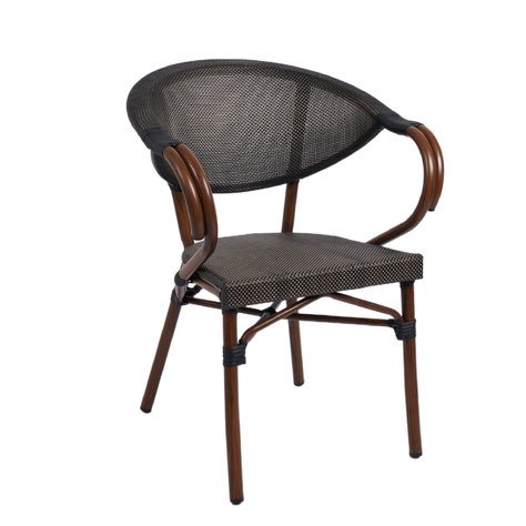 Silla Parisina Lyon Café | Reposabrazos | Resistencia al Aire Libre-2