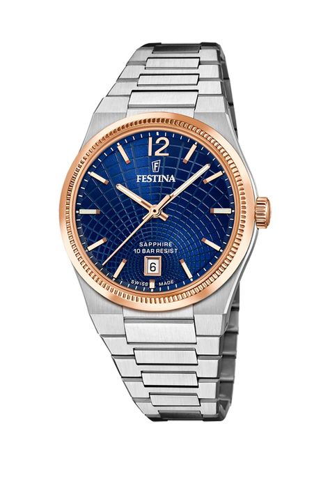Reloj F20066/3 Festina Swiss Azul Mujer Rive Collection-0