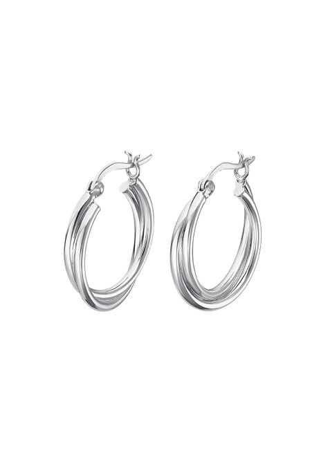 Aros LP3385-4/1 Lotus Silver Mujer Hoops-0
