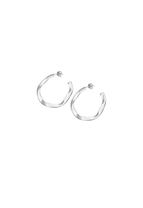 Aros LP3187-4/2 Lotus Silver Mujer Hoops-0