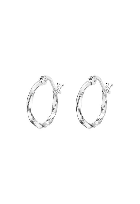 Aros LP3279-4/1 Lotus Silver Mujer Hoops-0