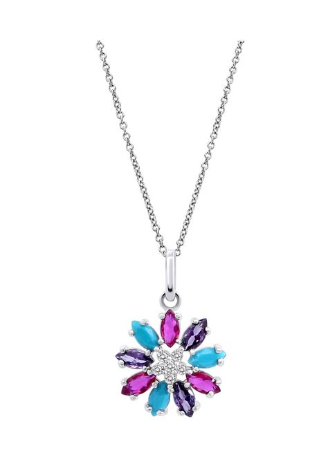 Collar LP3560-1/2 Lotus Silver Mujer Leros-0