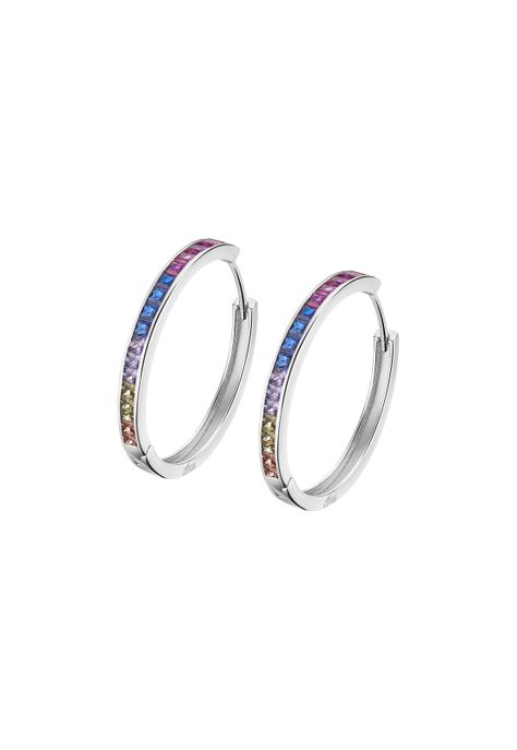 Aros LP3396-4/8 Lotus Silver Mujer Hoops-0