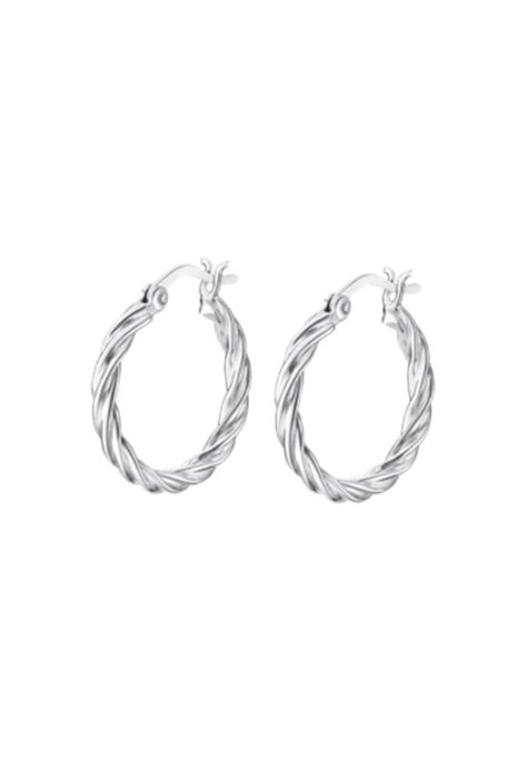 Aros LP3278-4/1 Lotus Silver Mujer Hoops-0