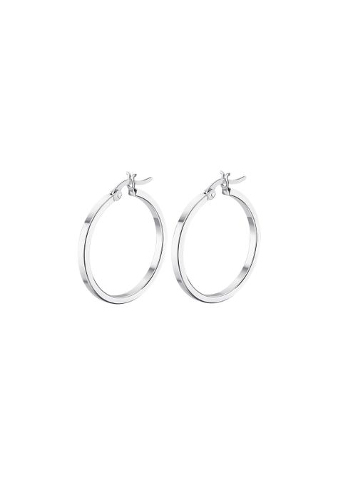 Aros LP3277-4/2 Lotus Silver Mujer Hoops-0