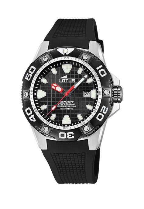 Reloj 18927/D Lotus Negro Hombre Diver-0