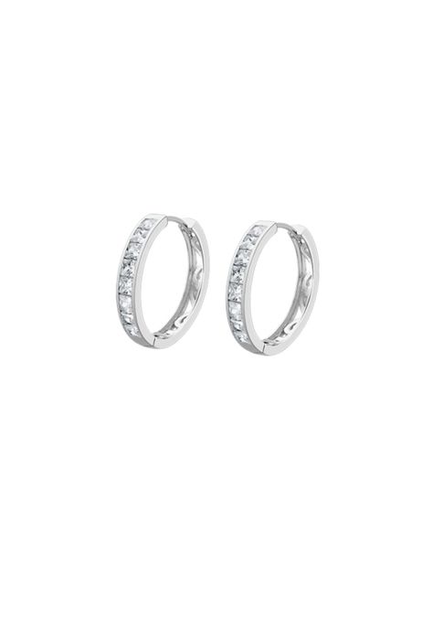 Aros LP1936-4/2 Lotus Silver Mujer Hoops-0