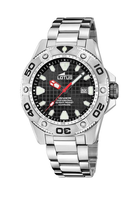 Reloj 18929/D Lotus Negro Hombre Diver-0