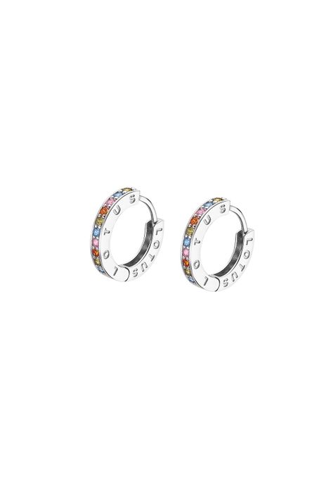 Aros LP1887-4/5 Lotus Silver Mujer Hoops-0