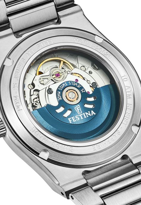 Reloj F20054/5 Festina Swiss Azul Mujer Automático-4