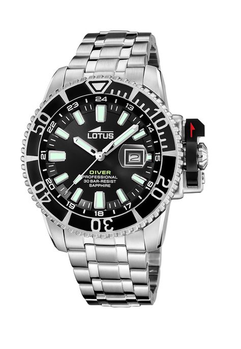 Reloj 18938/4 Lotus Negro Hombre Diver-0