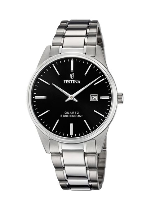 Reloj F20511/4 Festina Negro Hombre Acero Clasico-0