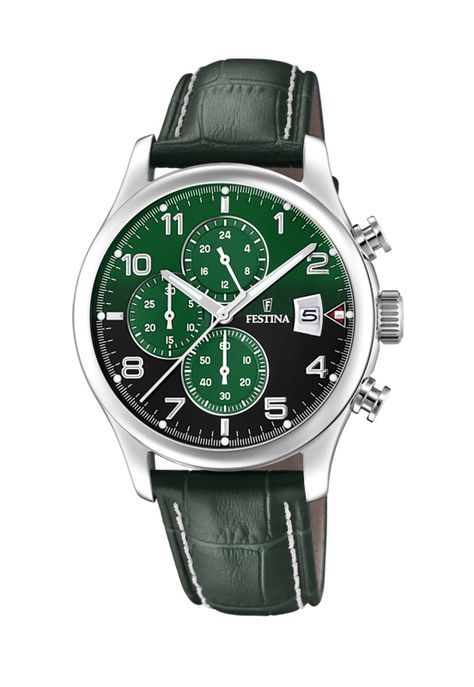 Reloj F20375/8 Festina Verde Hombre Timeless Chronograph-0