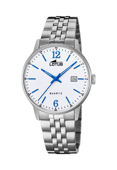 Reloj 18694/2 Lotus Blanco Hombre Acero Clasico-0
