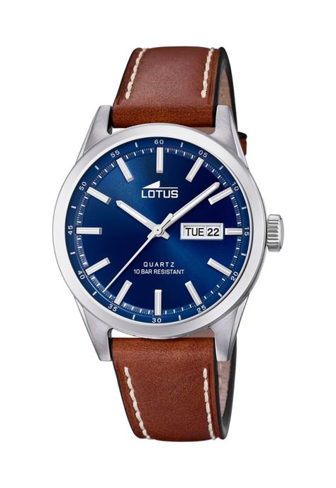 Reloj 18671/3 Lotus Azul Oscuro Hombre Acero Clasico-0
