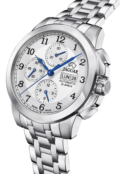 Reloj J978/1 Jaguar Plateado Hombre Automatico-2