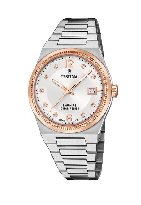 Reloj F20037/1 Festina Swiss Plateado Mujer My Swiss Time-0