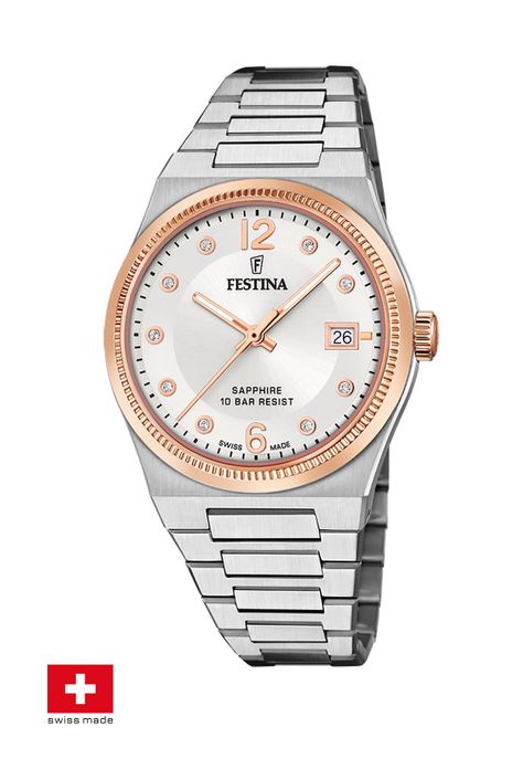 Reloj F20037/1 Festina Swiss Plateado Mujer My Swiss Time-1
