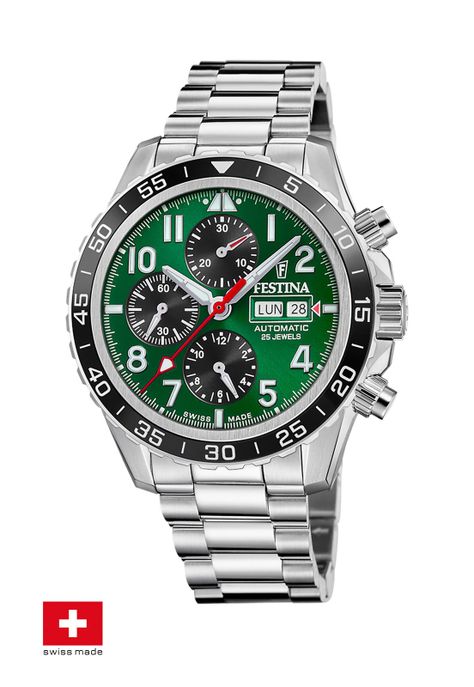 Reloj F20055/2 Festina Swiss Verde Hombre Automático-1