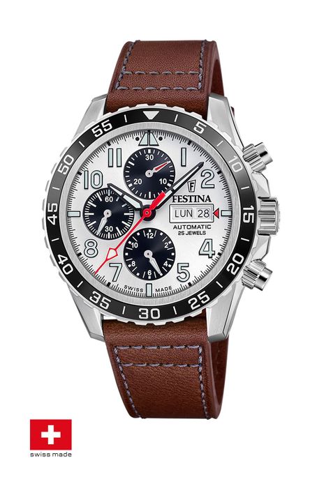 Reloj F20056/1 Festina Swiss Blanco Hombre Automático-1