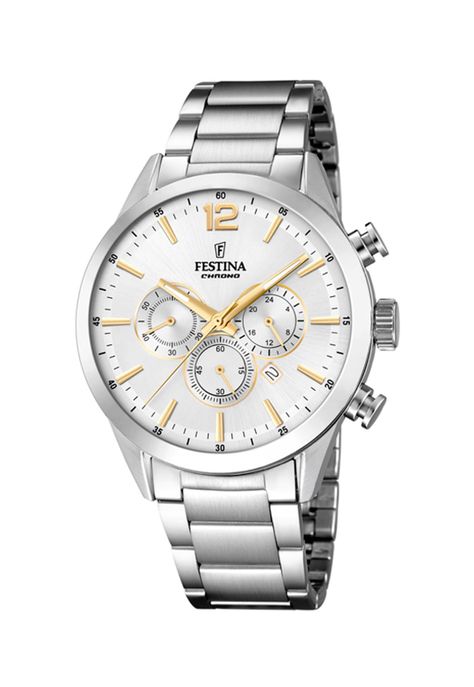 Reloj F20343/1 Festina Plateado Hombre Timeless Chronograph-0