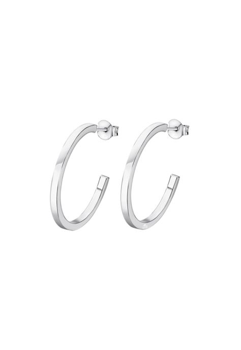 Aros LP3203-4/2 Lotus Silver Mujer Hoops-0