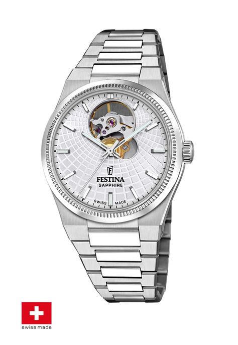 Reloj F20054/1 Festina Swiss Plateado Mujer Automático-1