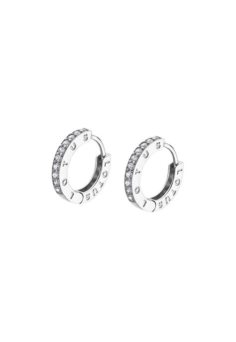 Aros LP1887-4/1 Lotus Silver Mujer Hoops-0
