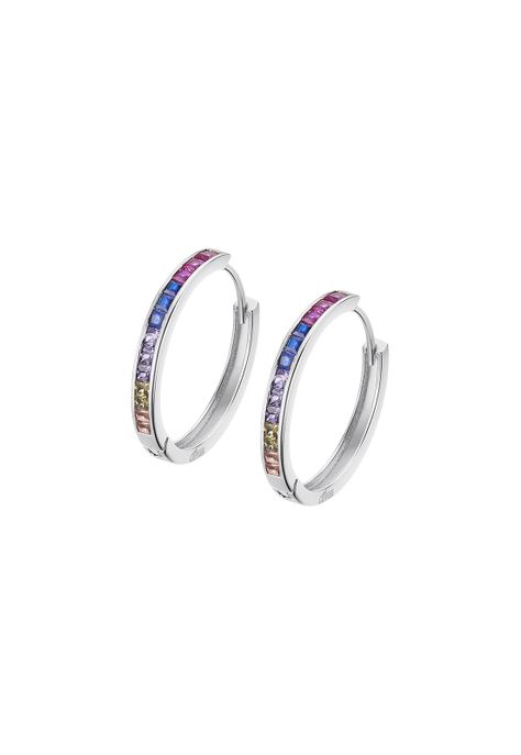 Aros LP3396-4/7 Lotus Silver Mujer Hoops-0
