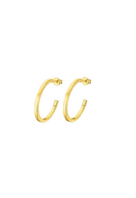 Aros LP3203-4/5 Lotus Silver Mujer Hoops-0