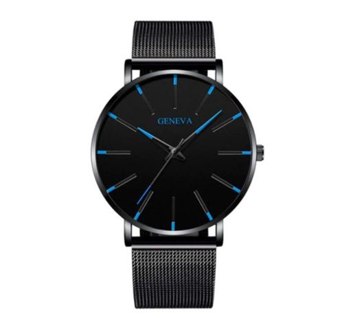 Reloj Geneva Delgado Minimalista Negro-0