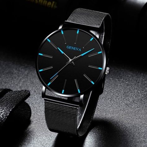 Reloj Geneva Delgado Minimalista Negro-2