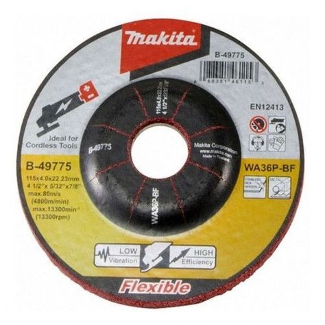 Disco Desbaste Flexible 115x4,0x22,23mm WA36P Makita B-49775-0