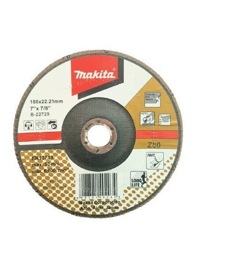 Disco flap de zirconia de aluminio para Amoladoras 180 mm Makita B-22729-0