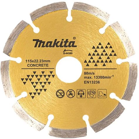 DISCO DIAMANTADO SEGMENTADO 115X22.23MM PARA CONCRETO MAKITA D-44389-1