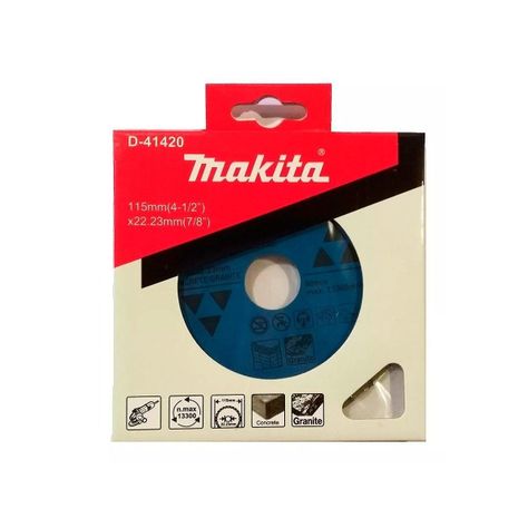 Disco Diamantado Turbo/Segmentado 115x22,23mm Concreto y Granito Makita D-41420-0