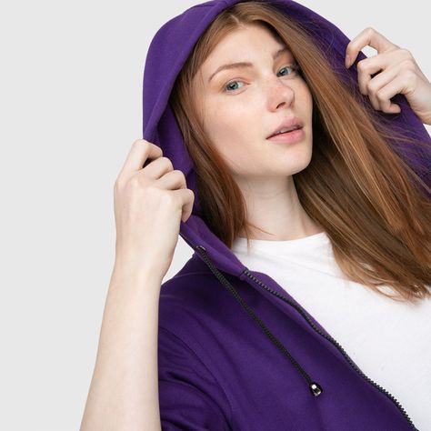 Poleron Hoodie Morado-2