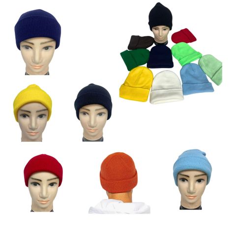 Pack 12 Gorros  Estilo Beanie Unisex Para Jovenes y Adultos-2