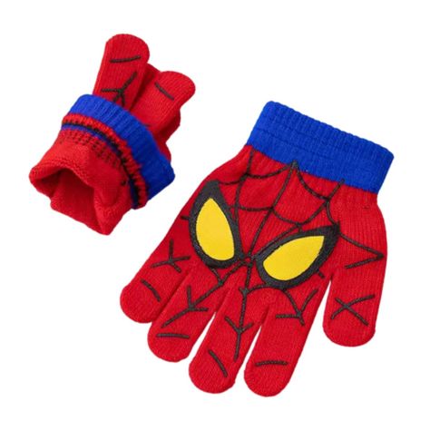 Pack 3 Guante de Niño Hombre Araña Invierno  Edades 3 - 6 años-2