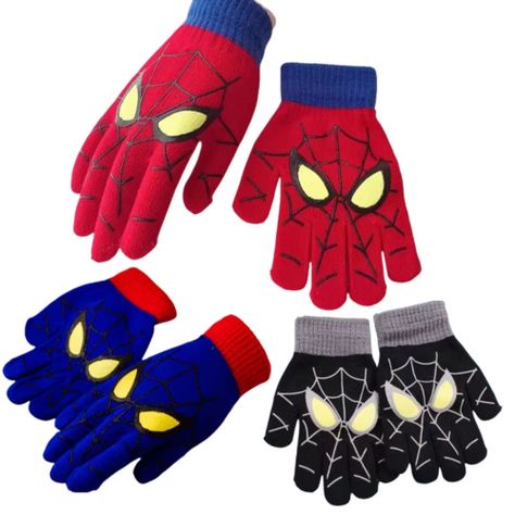Guante de Niño Hombre Araña Invierno Edades 3-6 Años-5