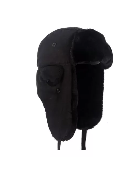 Gorro Ruso Unisex Cálido De Lona Invierno Modo Aviador-0