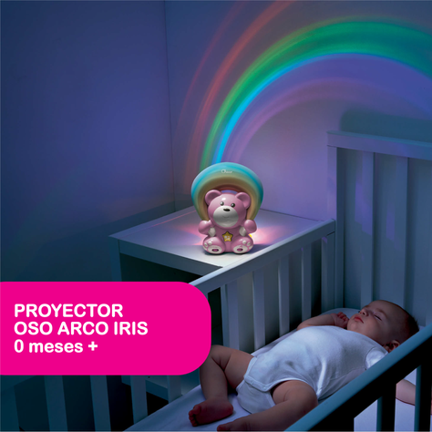 Proyector Osito Arcoiris de Chicco Rosado-1