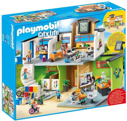 Playmobil Edificio De Escuela Amueblado 9453-0