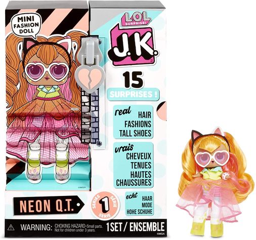 Lol Surprise Jk Mini Muñeca Neon Qt 15 Sorpresas-0