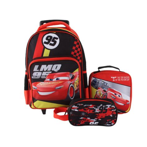 Set 3 Piezas Mochila 15" + Lonchera + Estuche Cars-0