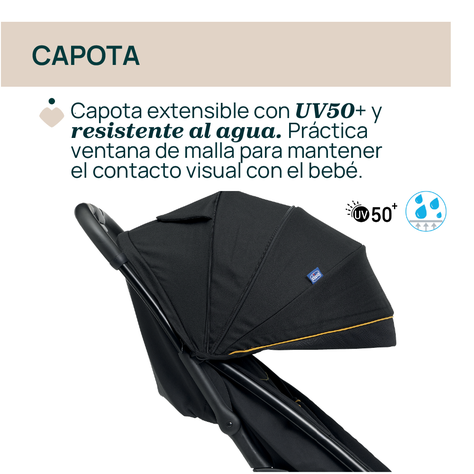 Coche Compacto Glee Uneven Black Chicco-4